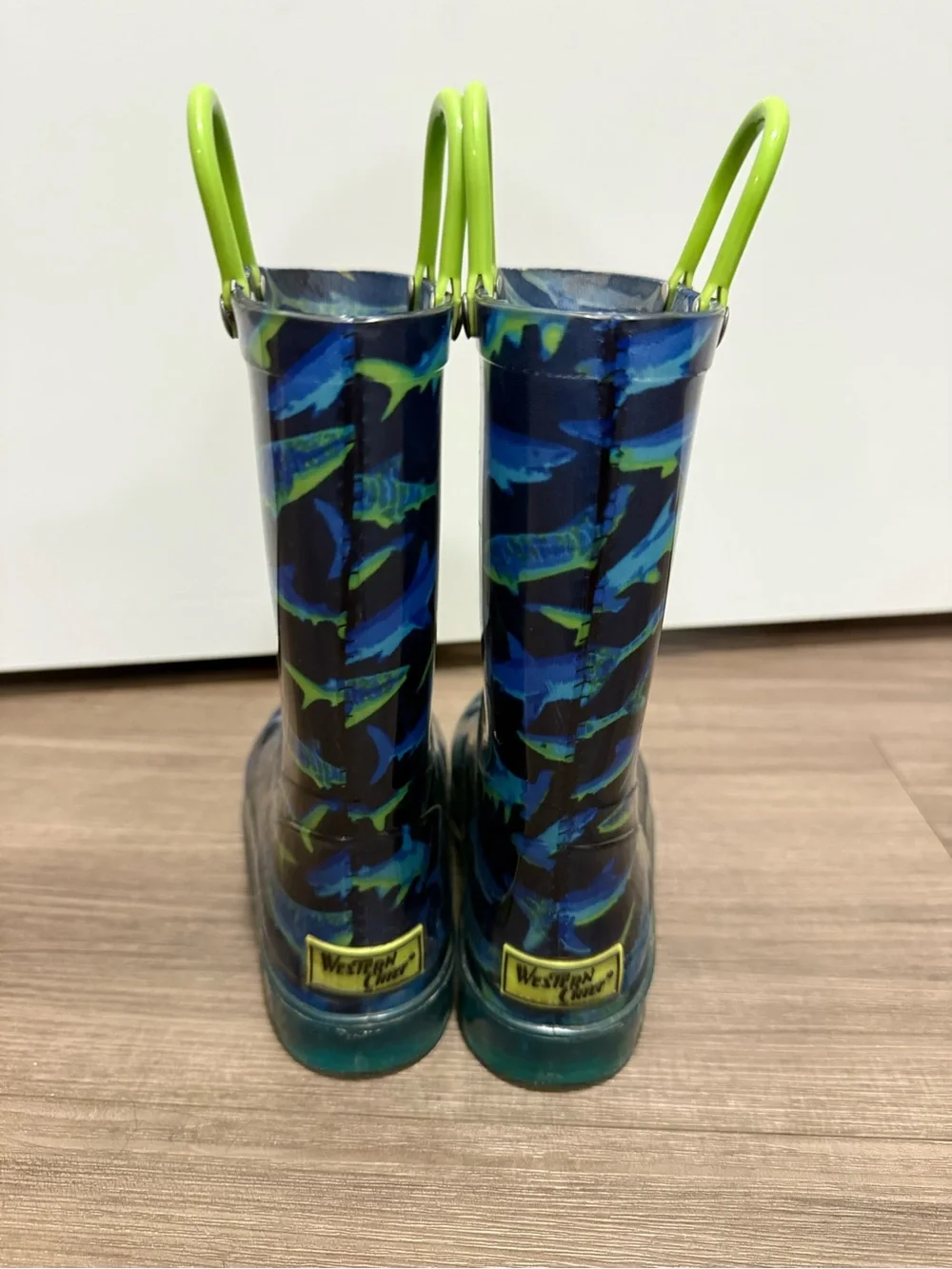 Kids Western Chief Light Up Shark Rain Boots
